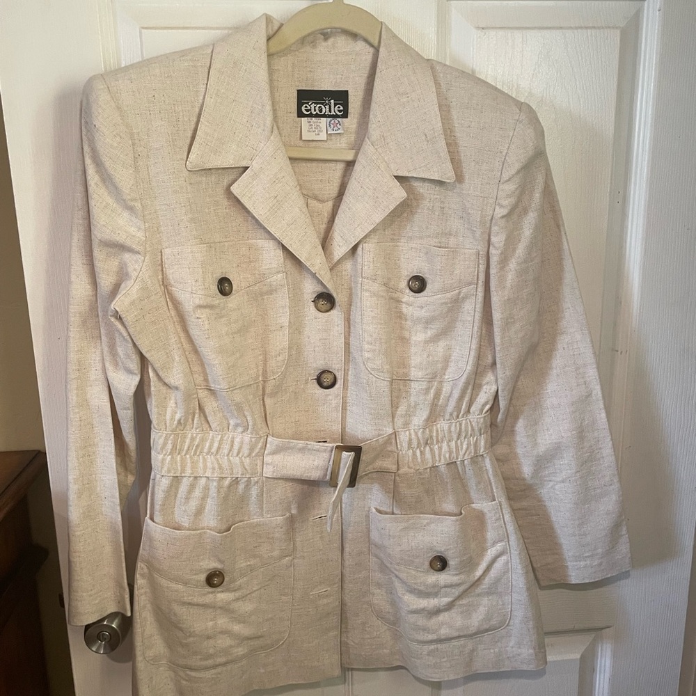 Vintage Women's Cream Jacket & Skirt Set - Picture 5 of 5